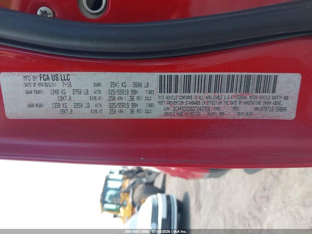 3C4PDDGG6GT243726 2016 DODGE JOURNEY photo no. 9