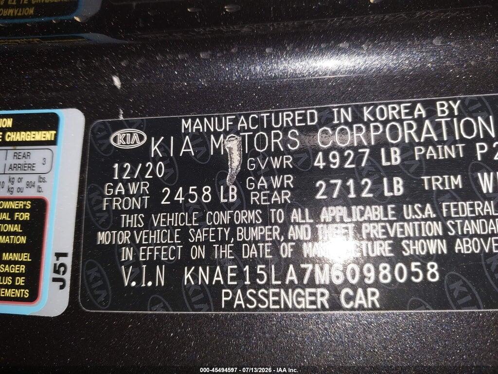 KNAE15LA7M6098058 2021 KIA STINGER photo no. 9