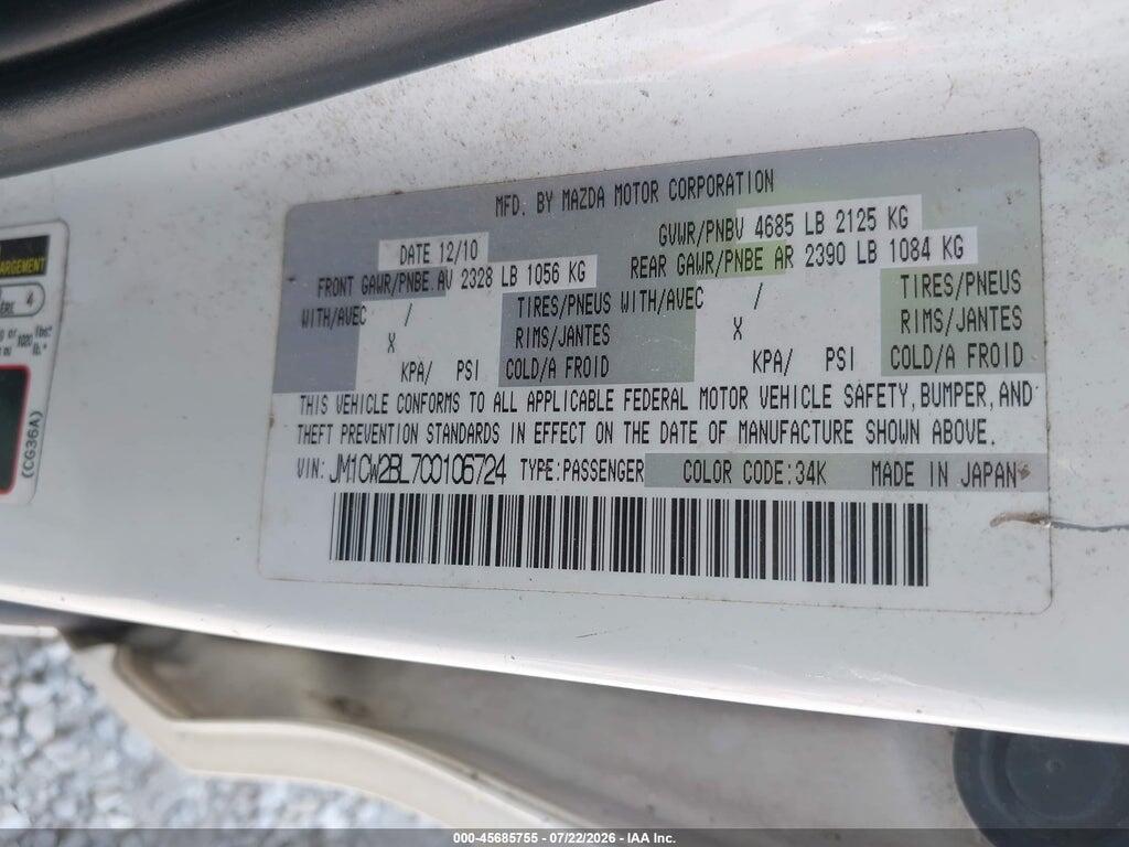 JM1CW2BL7C0106724 2012 MAZDA MAZDA5 photo no. 9