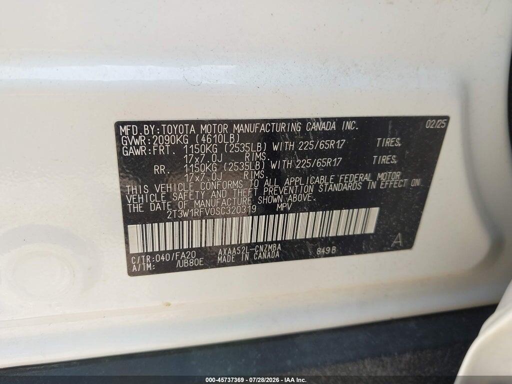 2T3W1RFV0SC320319 2025 TOYOTA RAV4 photo no. 9