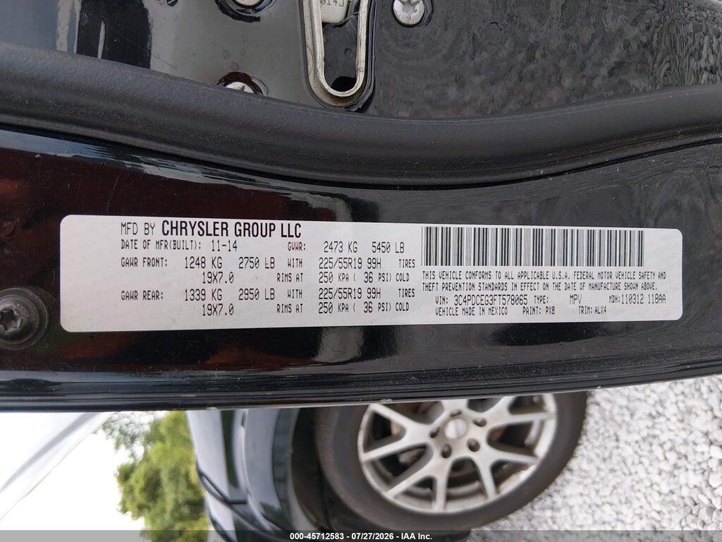 3C4PDCEG3FT578065 2015 DODGE JOURNEY photo no. 9