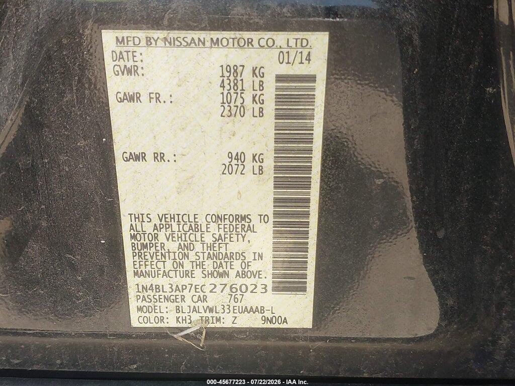 1N4BL3AP7EC276023 2014 NISSAN ALTIMA photo no. 9