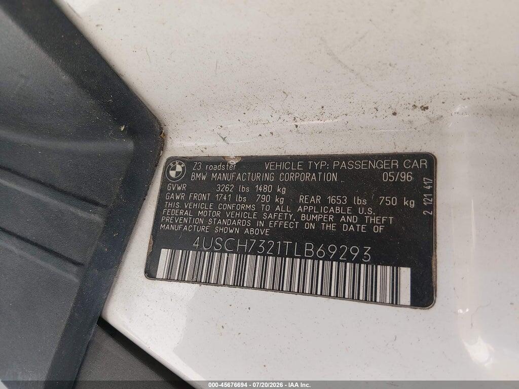 4USCH7321TLB69293 1996 BMW Z3 photo no. 9