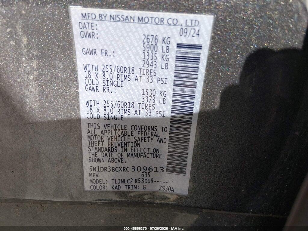 5N1DR3BCXRC309613 2024 NISSAN PATHFINDER photo no. 9