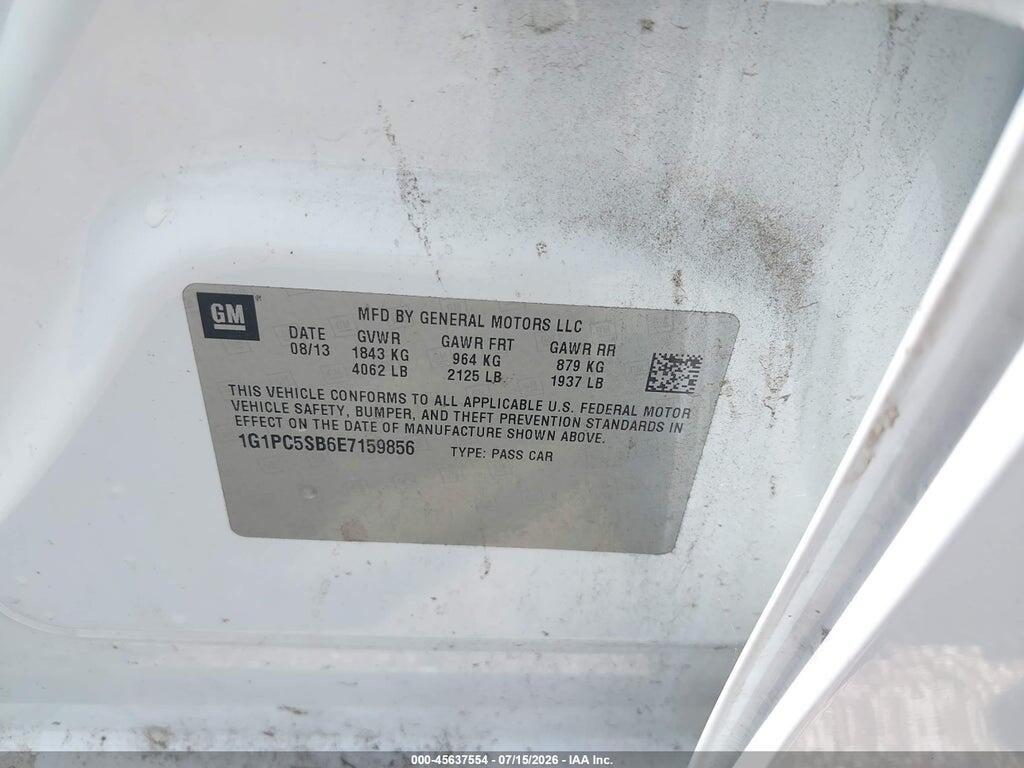 1G1PC5SB6E7159856 2014 CHEVROLET CRUZE photo no. 9