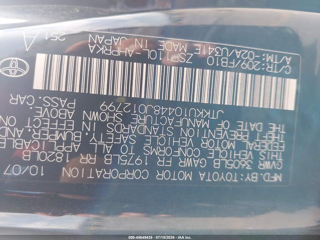 JTKKU10448J012799 2008 SCION XD photo no. 9