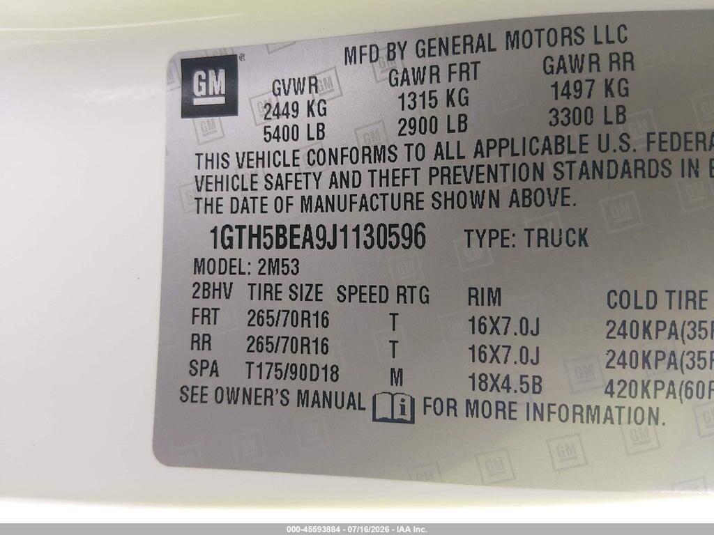 1GTH5BEA9J1130596 2018 GMC CANYON photo no. 9