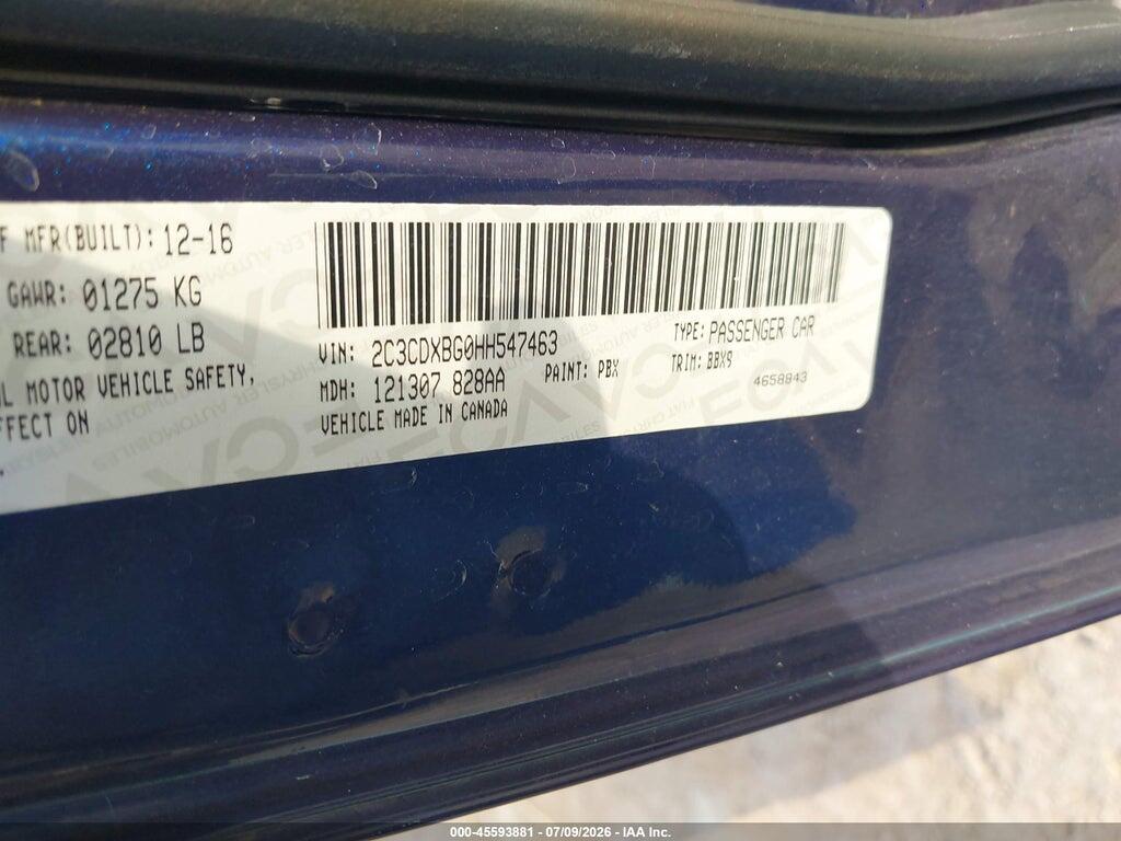2C3CDXBG0HH547463 2017 DODGE CHARGER photo no. 9