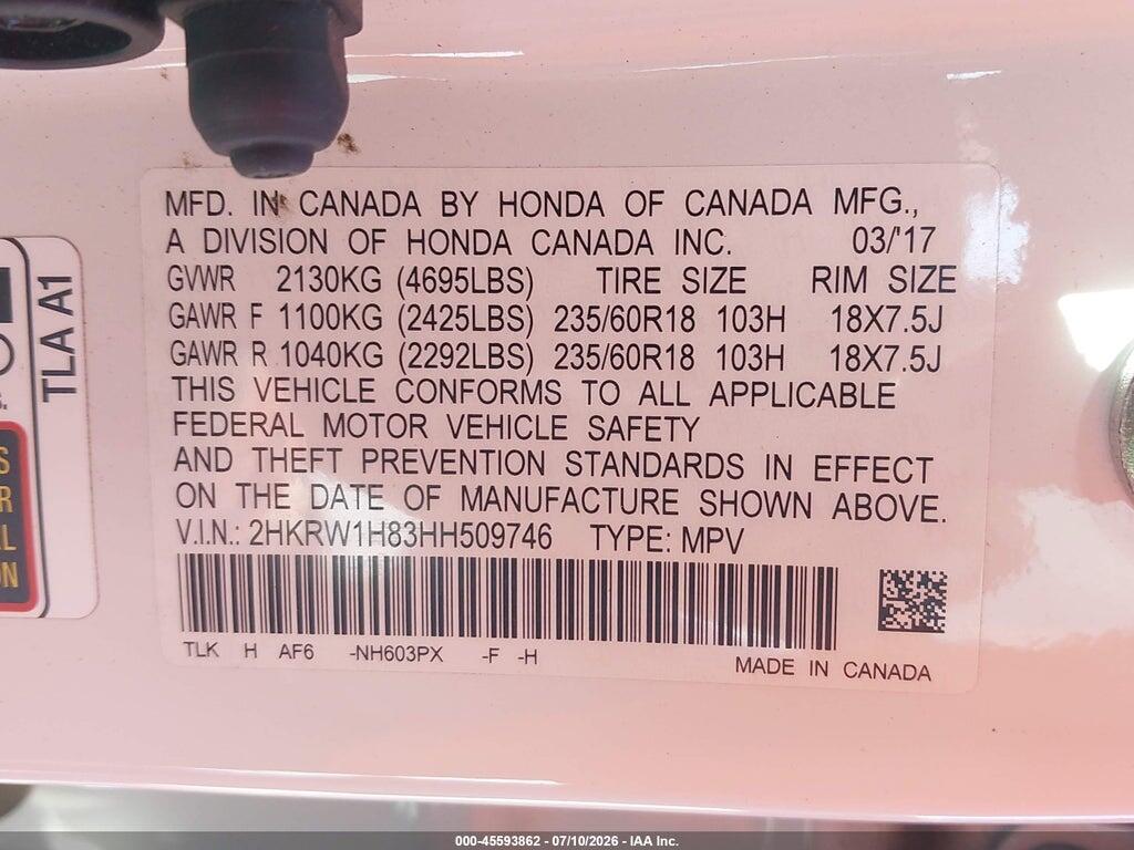 2HKRW1H83HH509746 2017 HONDA CR-V photo no. 9