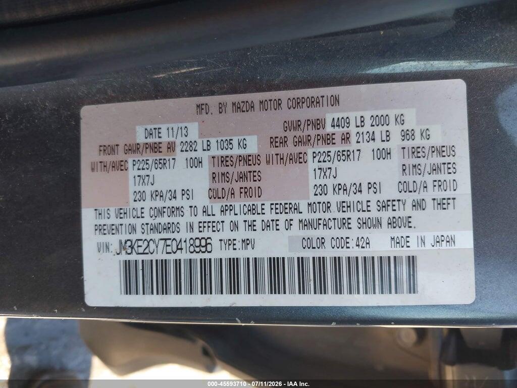 JM3KE2CY7E0418996 2014 MAZDA CX-5 photo no. 9