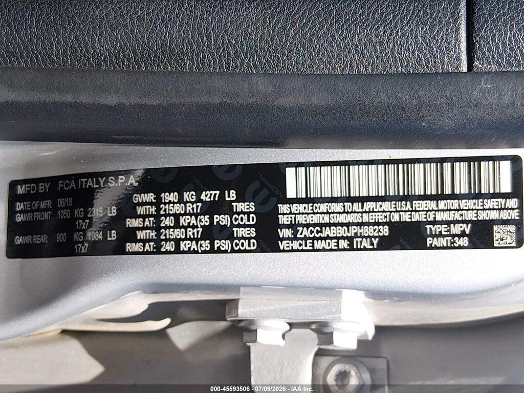ZACCJABB0JPH88238 2018 JEEP RENEGADE photo no. 9