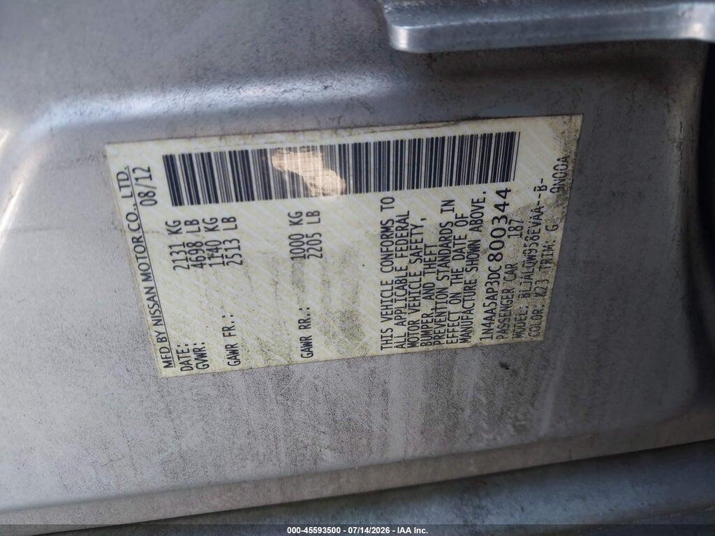 1N4AA5AP3DC800344 2013 NISSAN MAXIMA photo no. 9