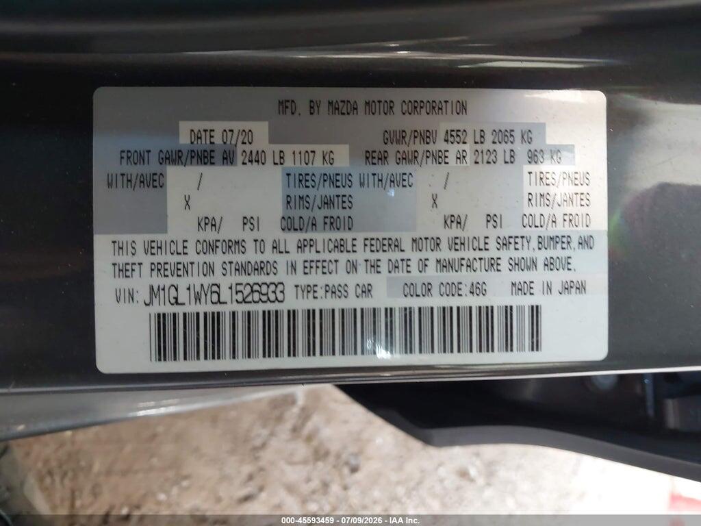 JM1GL1WY6L1526933 2020 MAZDA MAZDA6 photo no. 9