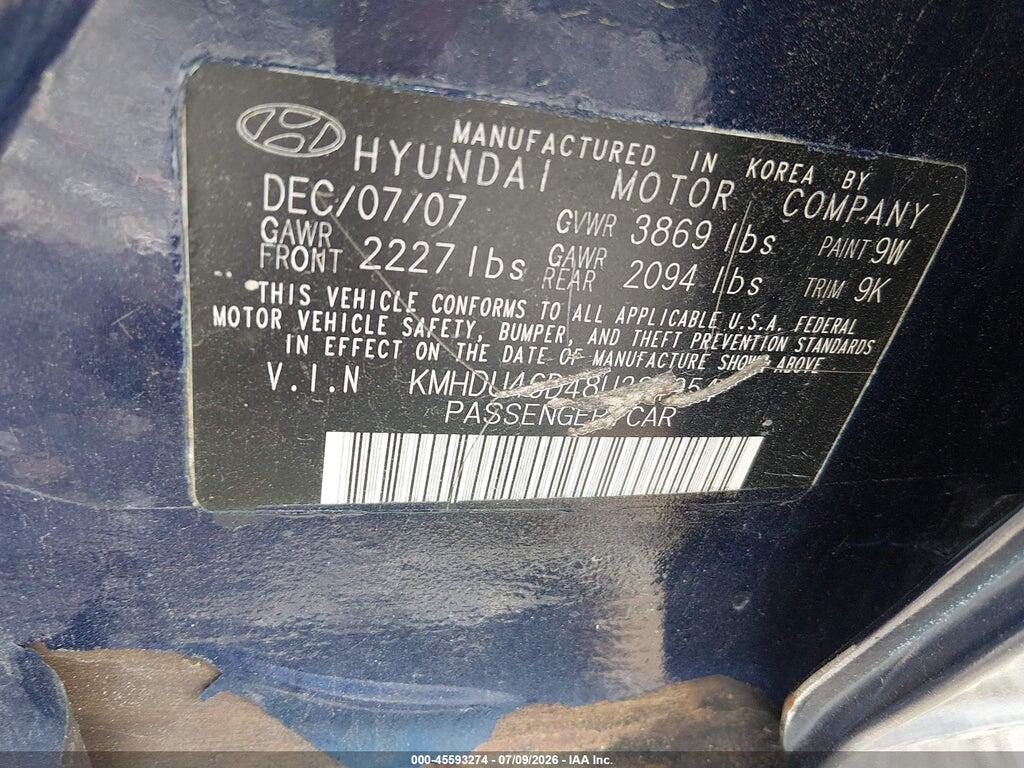 KMHDU46D89U659632 2009 HYUNDAI ELANTRA photo no. 9