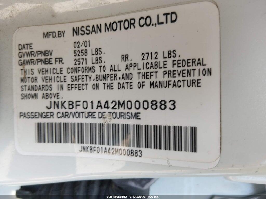 JNKBF01A42M000883 2002 INFINITI Q45 photo no. 9