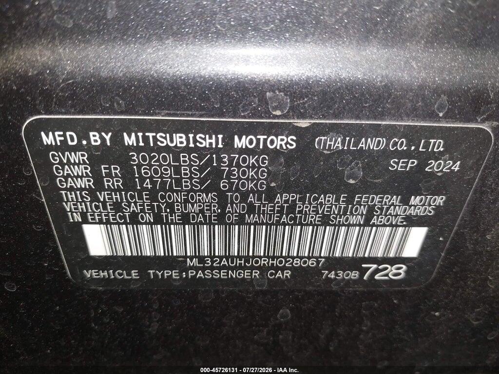 ML32AUHJ0RH028067 2024 MITSUBISHI MIRAGE photo no. 9