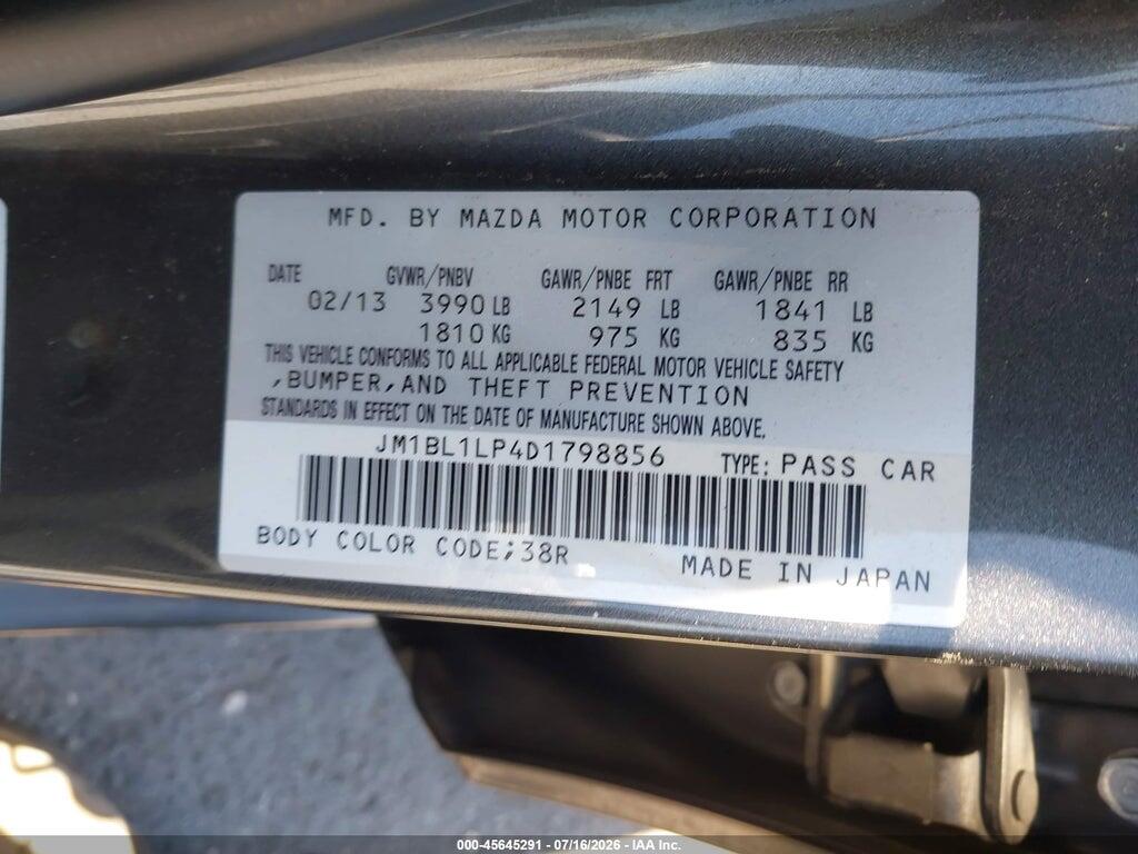 JM1BL1LP4D1798856 2013 MAZDA MAZDA3 photo no. 9