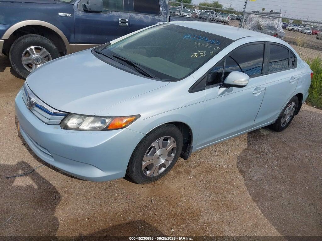 JHMFB4F28CS001313 2012 HONDA CIVIC HYBRID photo no. 2