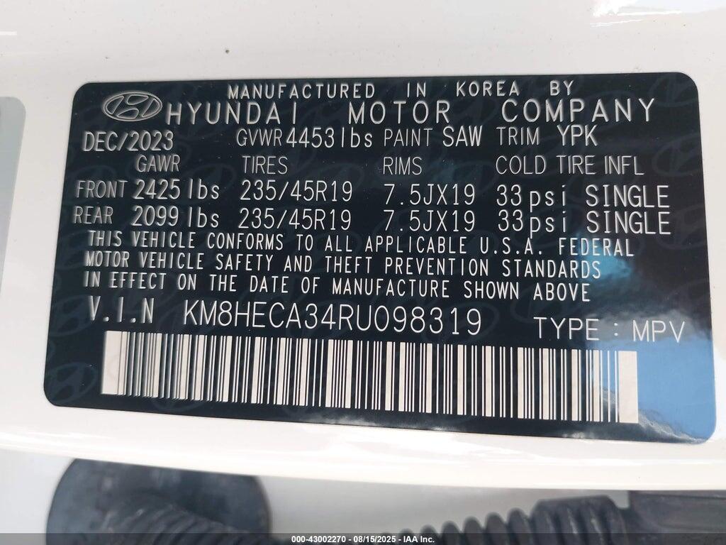 KM8HECA34RU098319 2024 HYUNDAI KONA photo no. 9