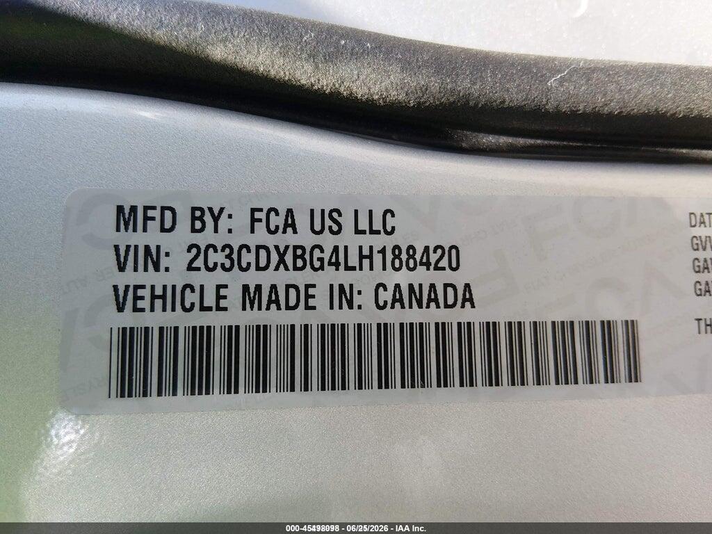 2C3CDXBG4LH188420 2020 DODGE CHARGER photo no. 9