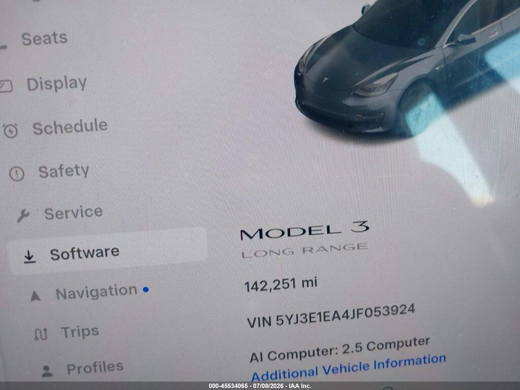 5YJ3E1EA4JF053924 2018 TESLA MODEL 3 photo no. 7