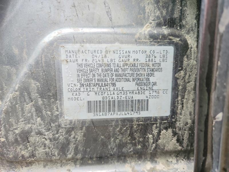 3N1AB7APXJL641795 2018 NISSAN SENTRA photo no. 12