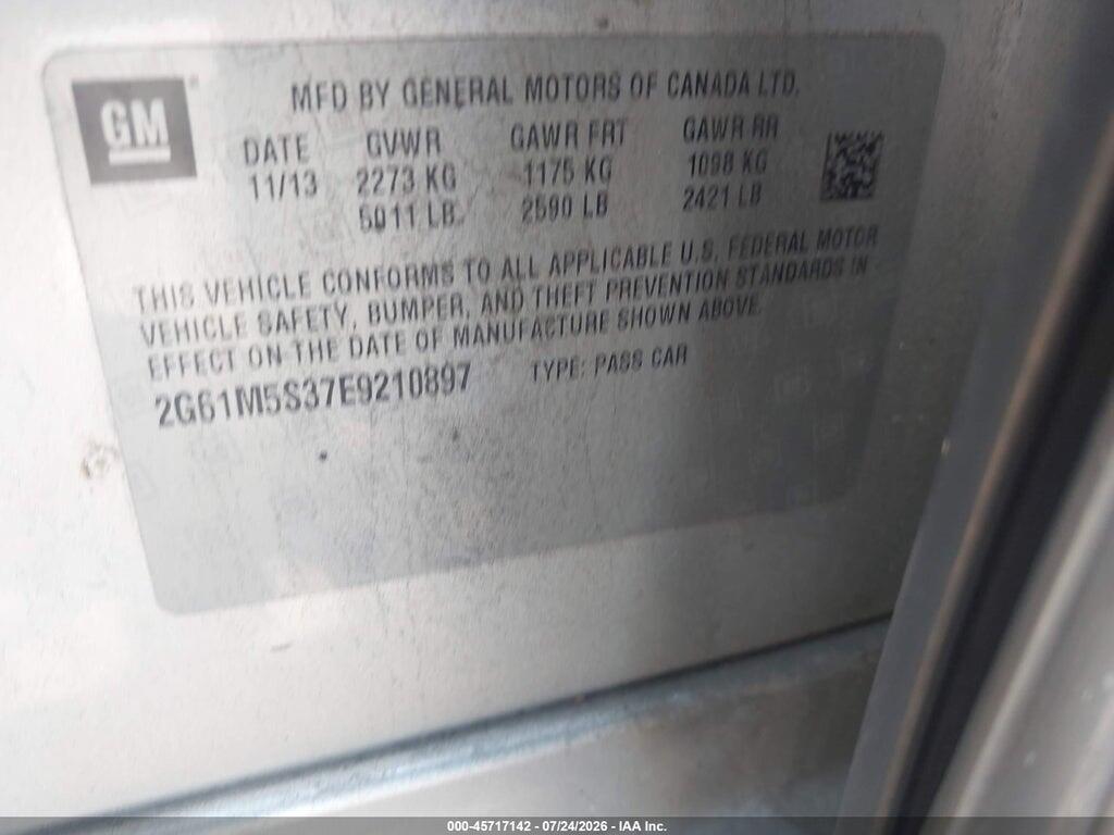 2G61M5S37E9210897 2014 CADILLAC XTS photo no. 9