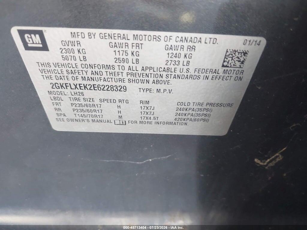 2GKFLXEK2E6228329 2014 GMC TERRAIN photo no. 9