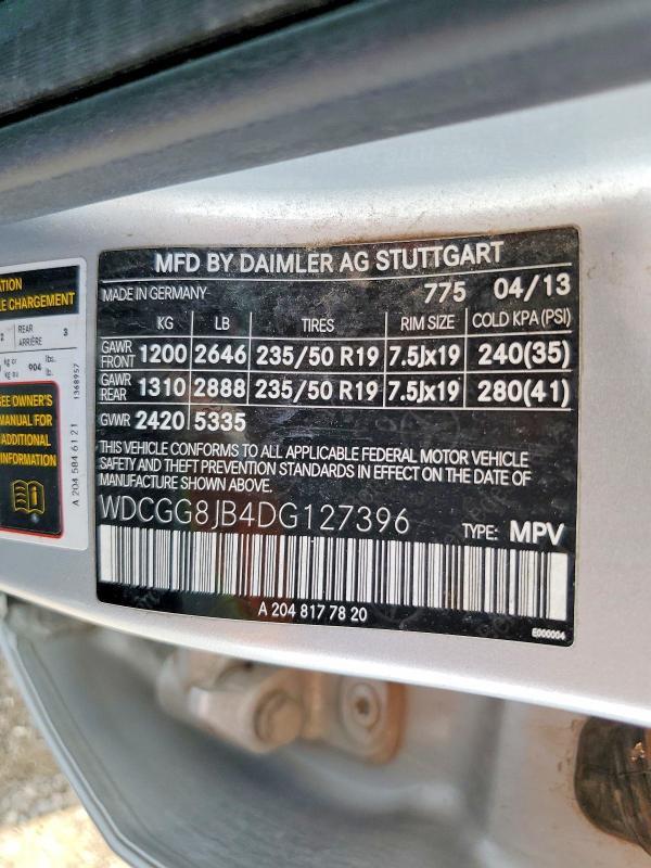 WDCGG8JB4DG127396 2013 MERCEDES-BENZ GLK photo no. 12