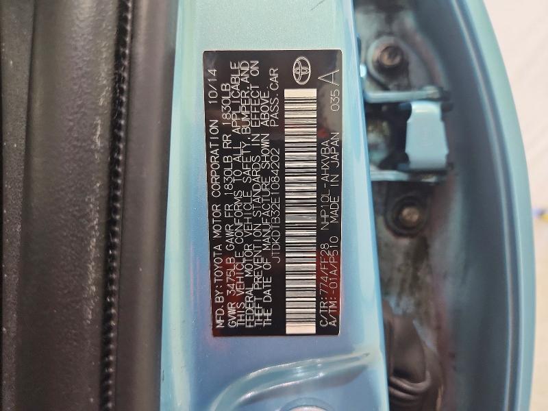 JTDKDTB32E1084202 2014 TOYOTA PRIUS C photo no. 12