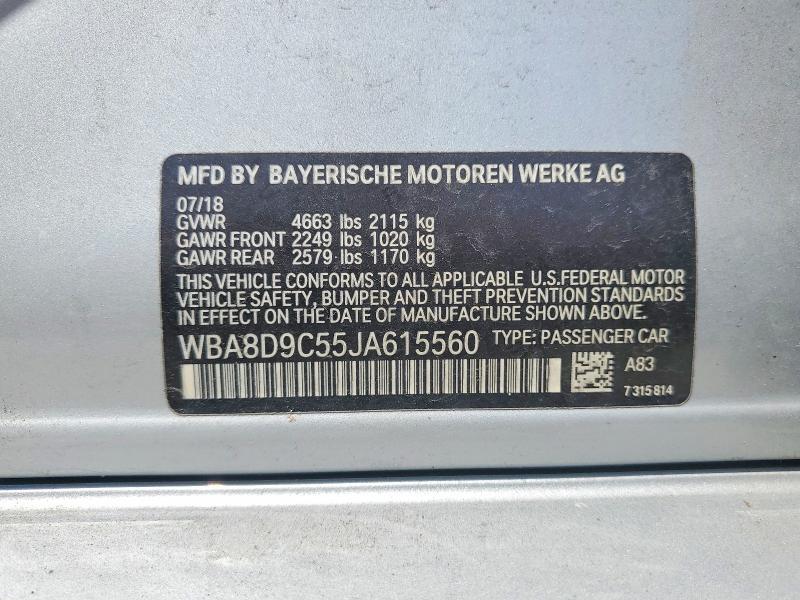 WBA8D9C55JA615560 2018 BMW 330 photo no. 12