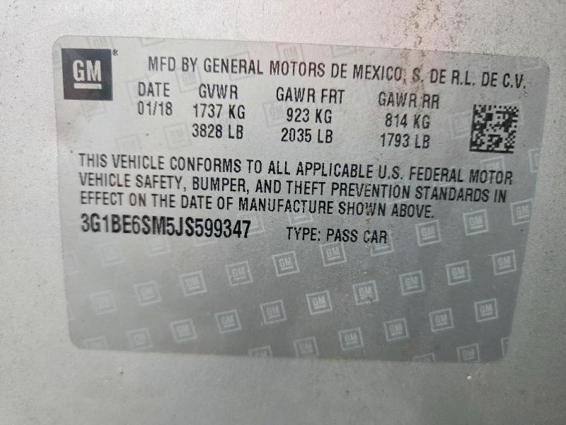 2018 CHEVROLET CRUZE LT — Фото 12 из 12