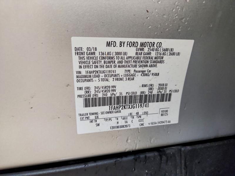 1FAHP2KTXJG119741 2018 FORD TAURUS photo no. 12