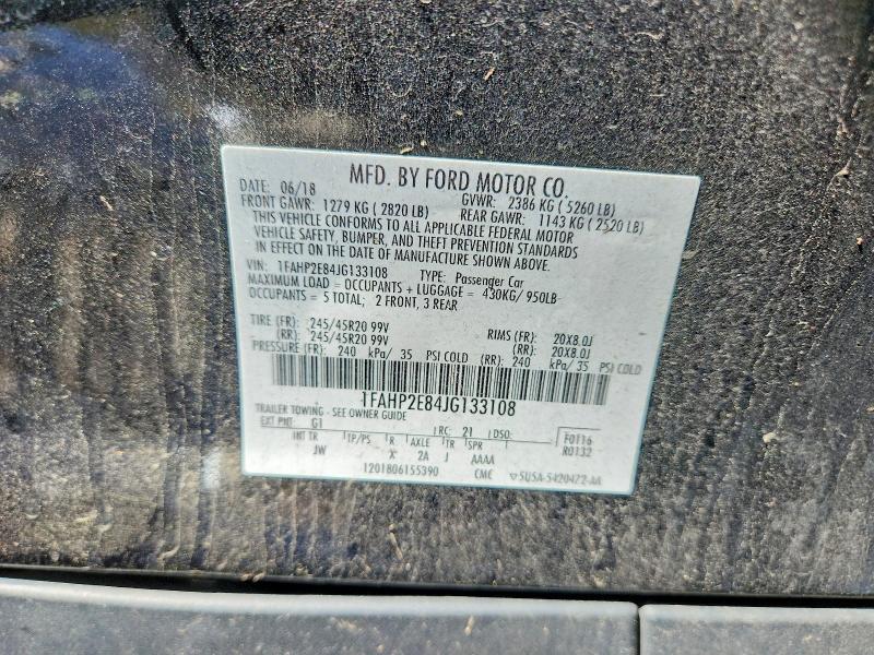 1FAHP2E84JG133108 2018 FORD TAURUS photo no. 12