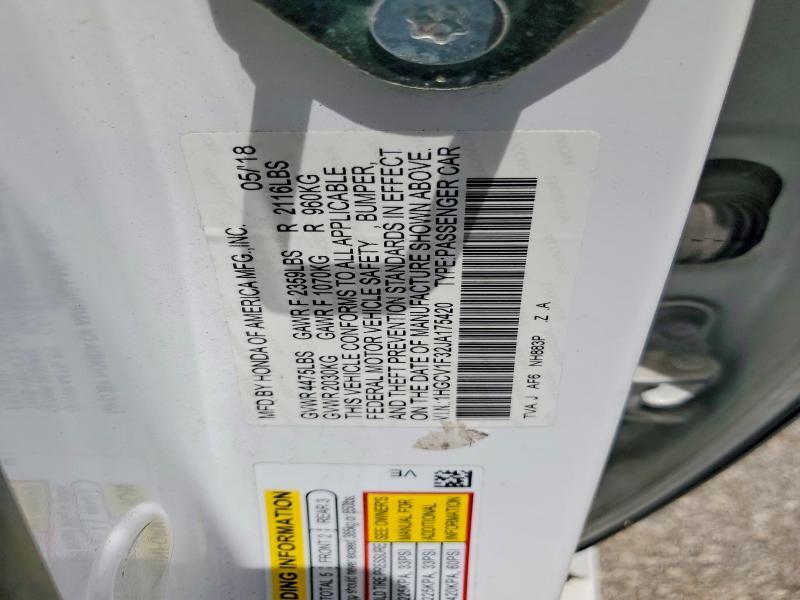 1HGCV1F32JA175420 2018 HONDA ACCORD photo no. 12