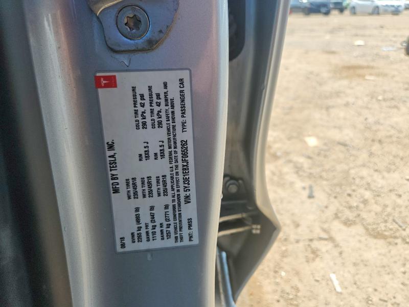 5YJ3E1EBXJF065262 2018 TESLA MODEL 3 photo no. 12