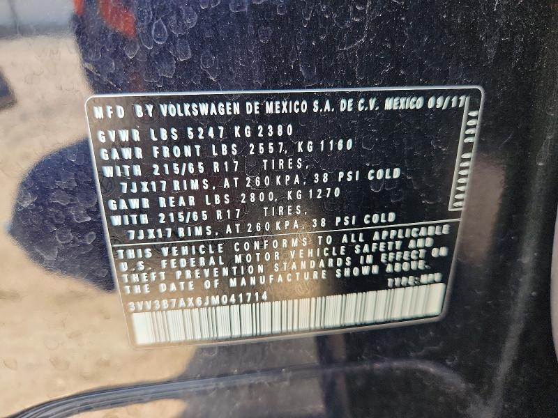 2018 VOLKSWAGEN TIGUAN SE — Фото 13 из 13