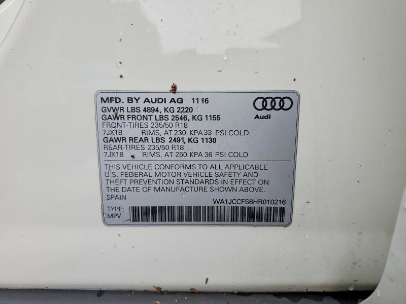2017 AUDI Q3 PREMIUM PLUS — Фото 12 из 12