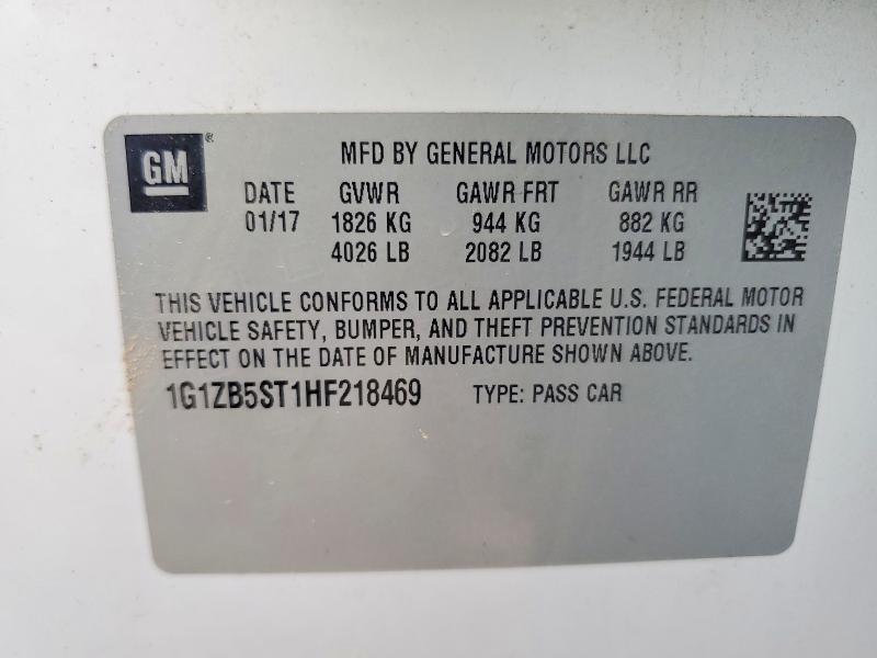 1G1ZB5ST1HF218469 2017 CHEVROLET MALIBU photo no. 12