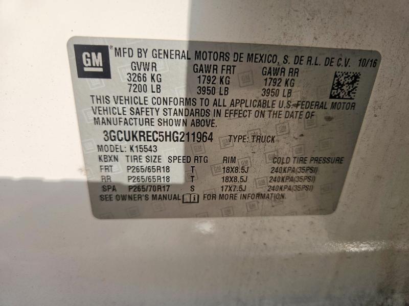 2017 CHEVROLET SILVERADO K1500 LT — Фото 12 из 12