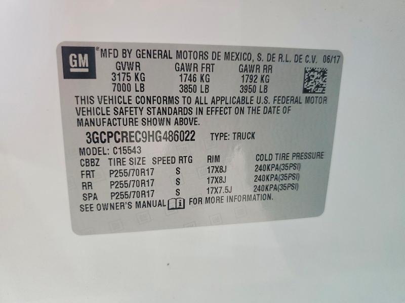 2017 CHEVROLET SILVERADO C1500 LT — Фото 12 из 12