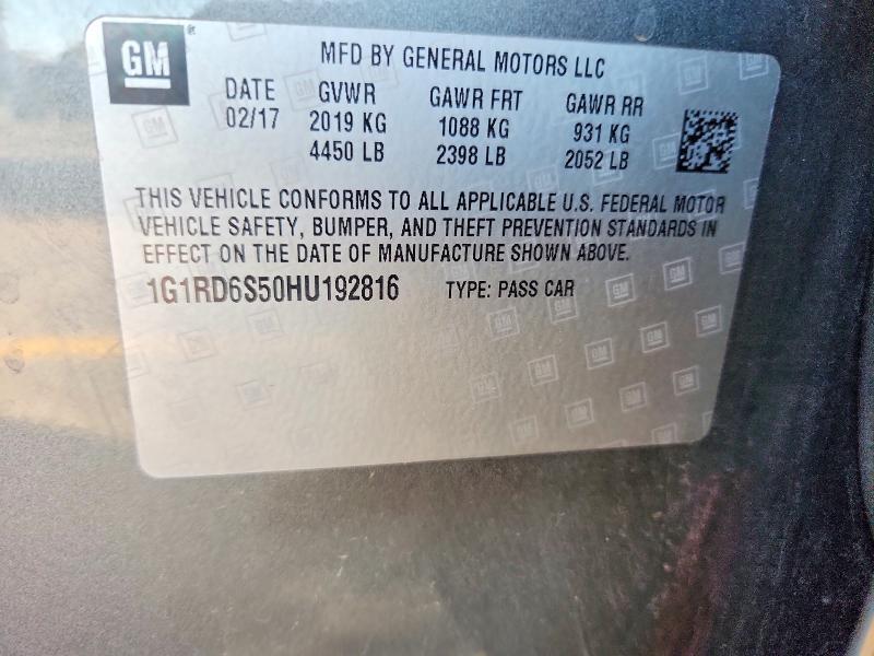 1G1RD6S50HU192816 2017 CHEVROLET VOLT photo no. 12