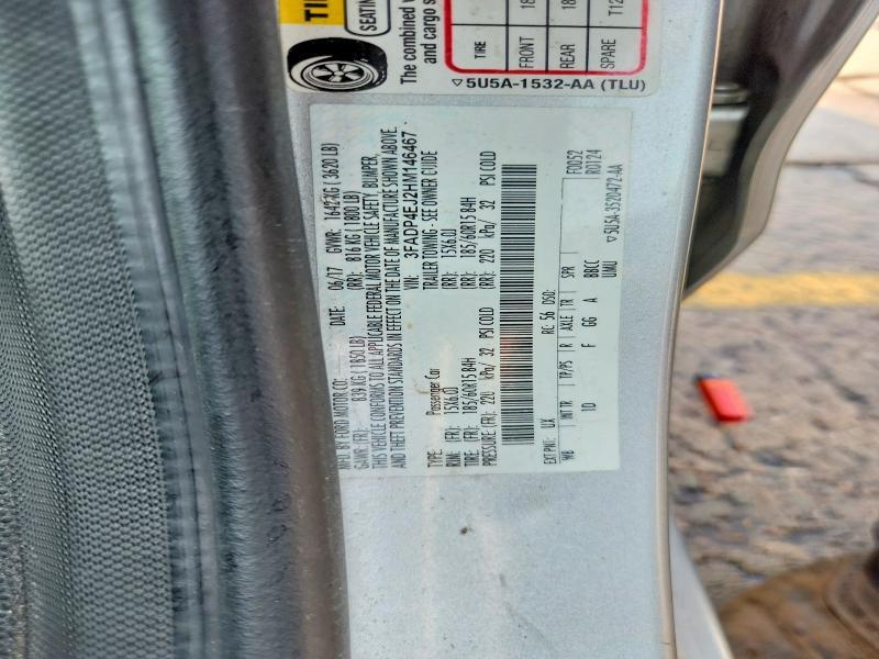 3FADP4EJ2HM146467 2017 FORD FIESTA photo no. 12
