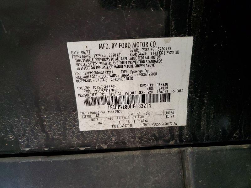 1FAHP2E80HG133214 2017 FORD TAURUS photo no. 12