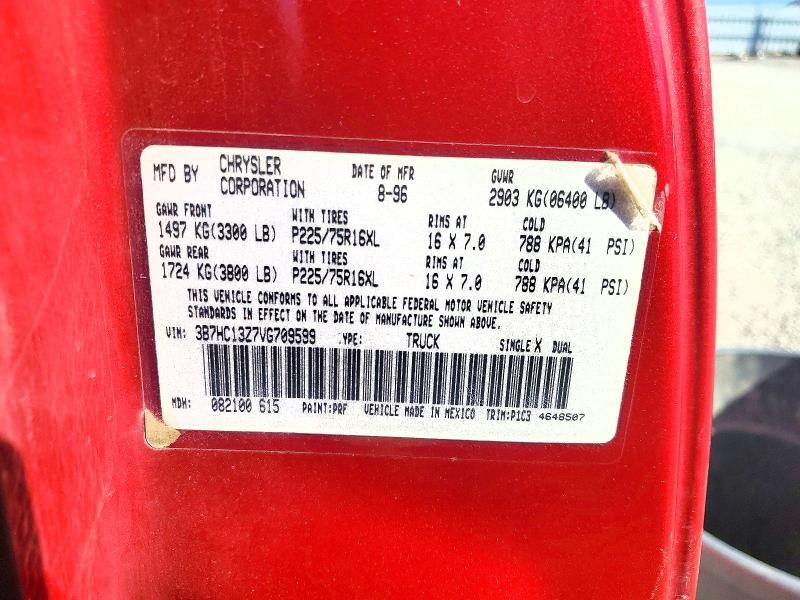3B7HC13Z7VG709599 1997 DODGE RAM 1500 photo no. 12