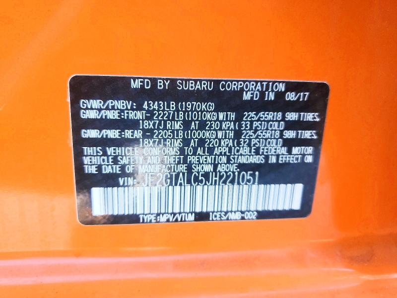 2018 SUBARU CROSSTREK LIMITED — Фото 13 из 13