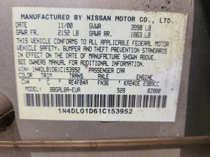 2001 NISSAN ALTIMA XE — Фото 12 из 12