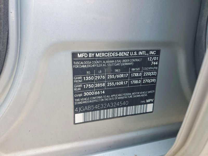 2002 MERCEDES-BENZ ML 320 — Фото 13 из 13
