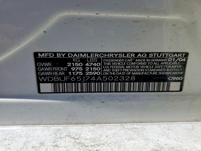 2004 MERCEDES-BENZ E-CLASS — Фото 12 из 12