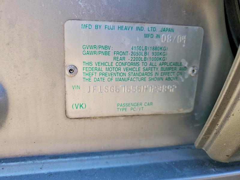 JF1SG67655H723892 2005 SUBARU FORESTER photo no. 12